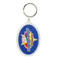 Oval Crystal Key Tag